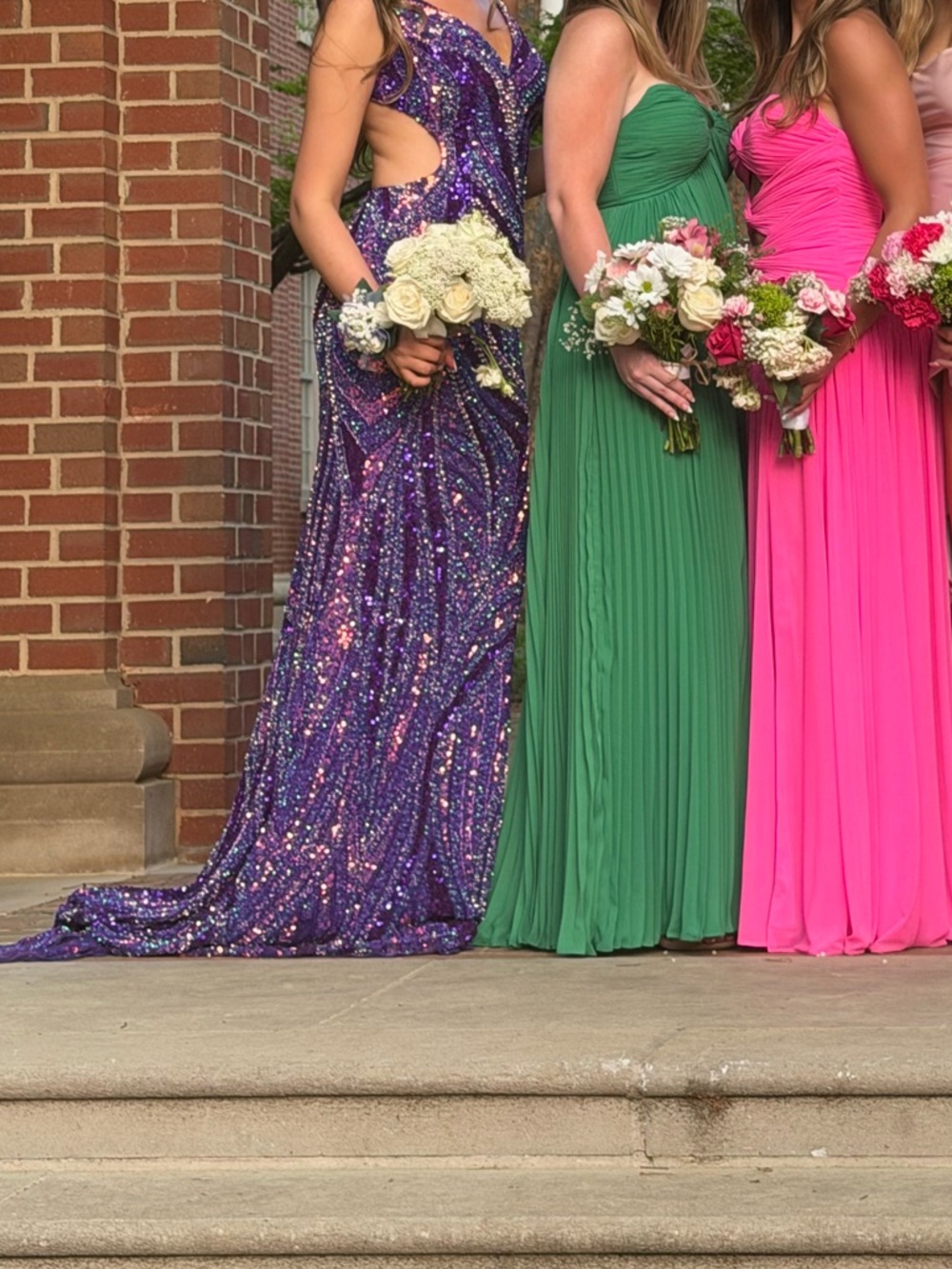 Jovani Purple Sequin Gown Prom Dress 6 Like New - Picture 8 of 8